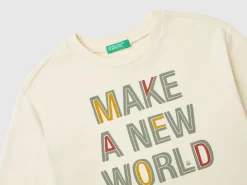 T-shirt with print in warm organic cotton