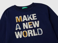 T-shirt with print in warm organic cotton