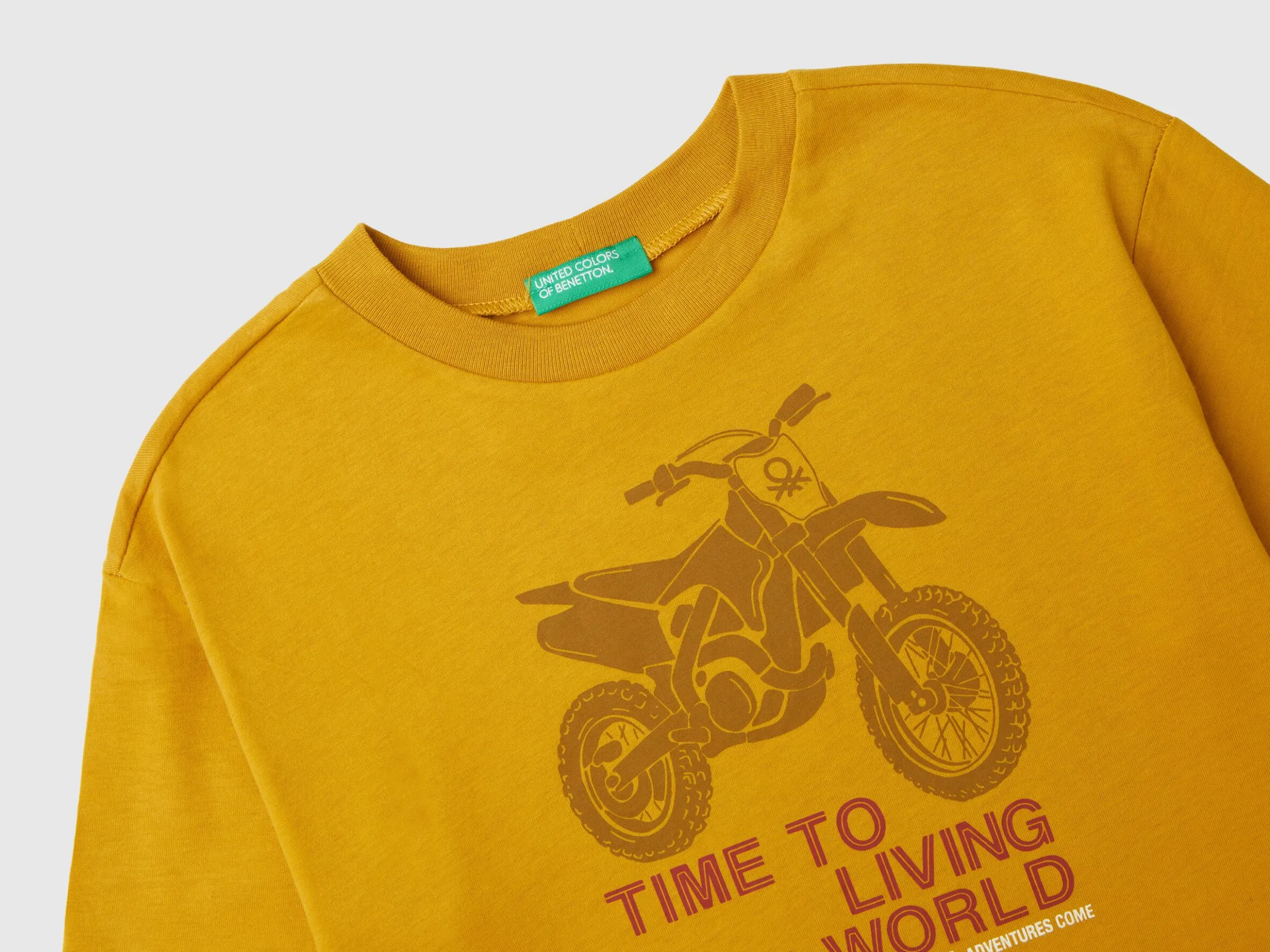 T-shirt with print in warm organic cotton