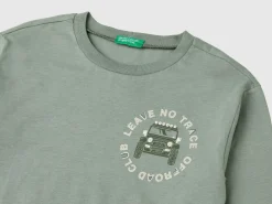 T-shirt with print in warm organic cotton