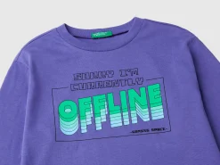 T-shirt with print in warm organic cotton