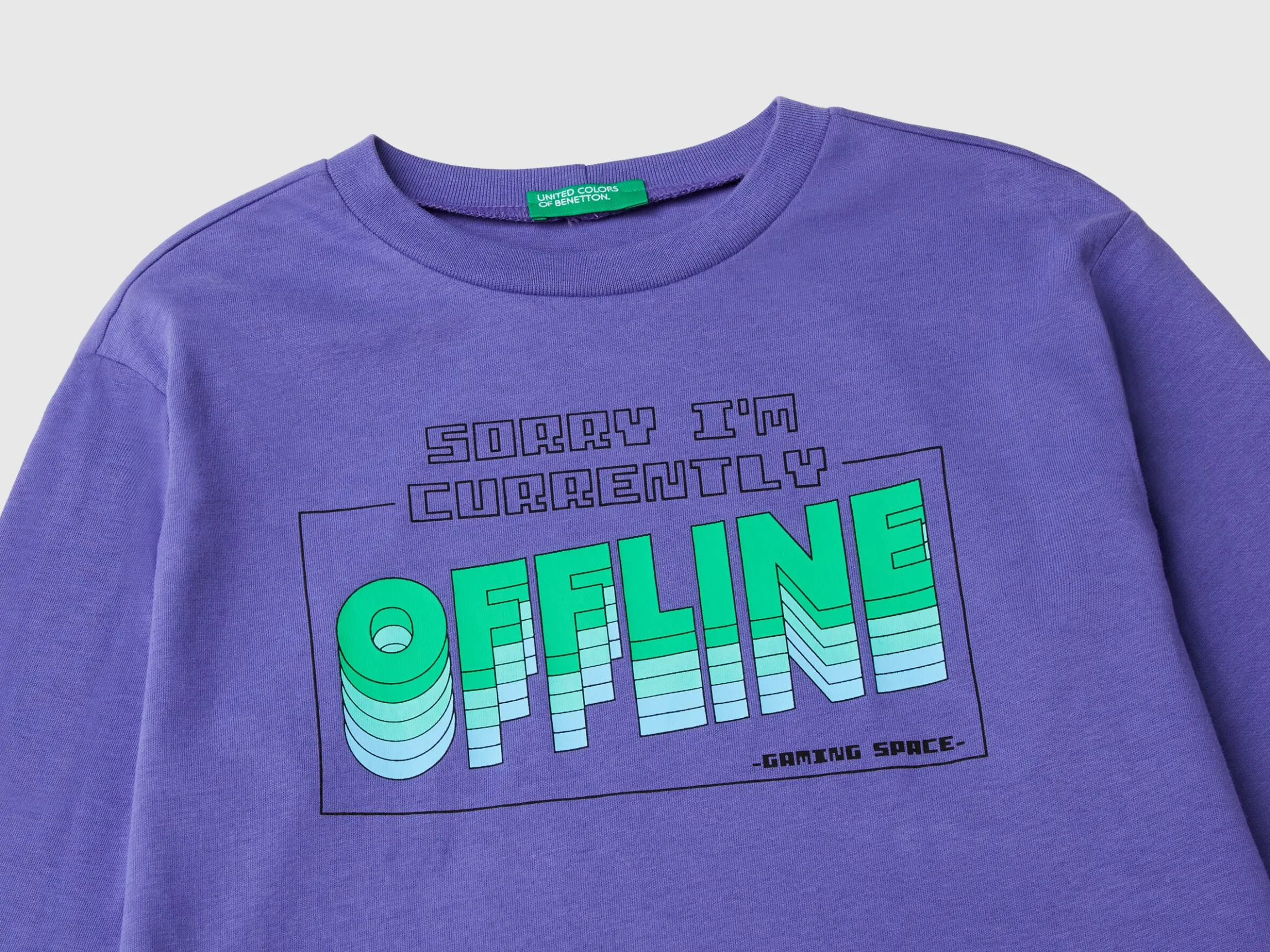 T-shirt with print in warm organic cotton