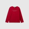 T-shirt with rhinestone logo