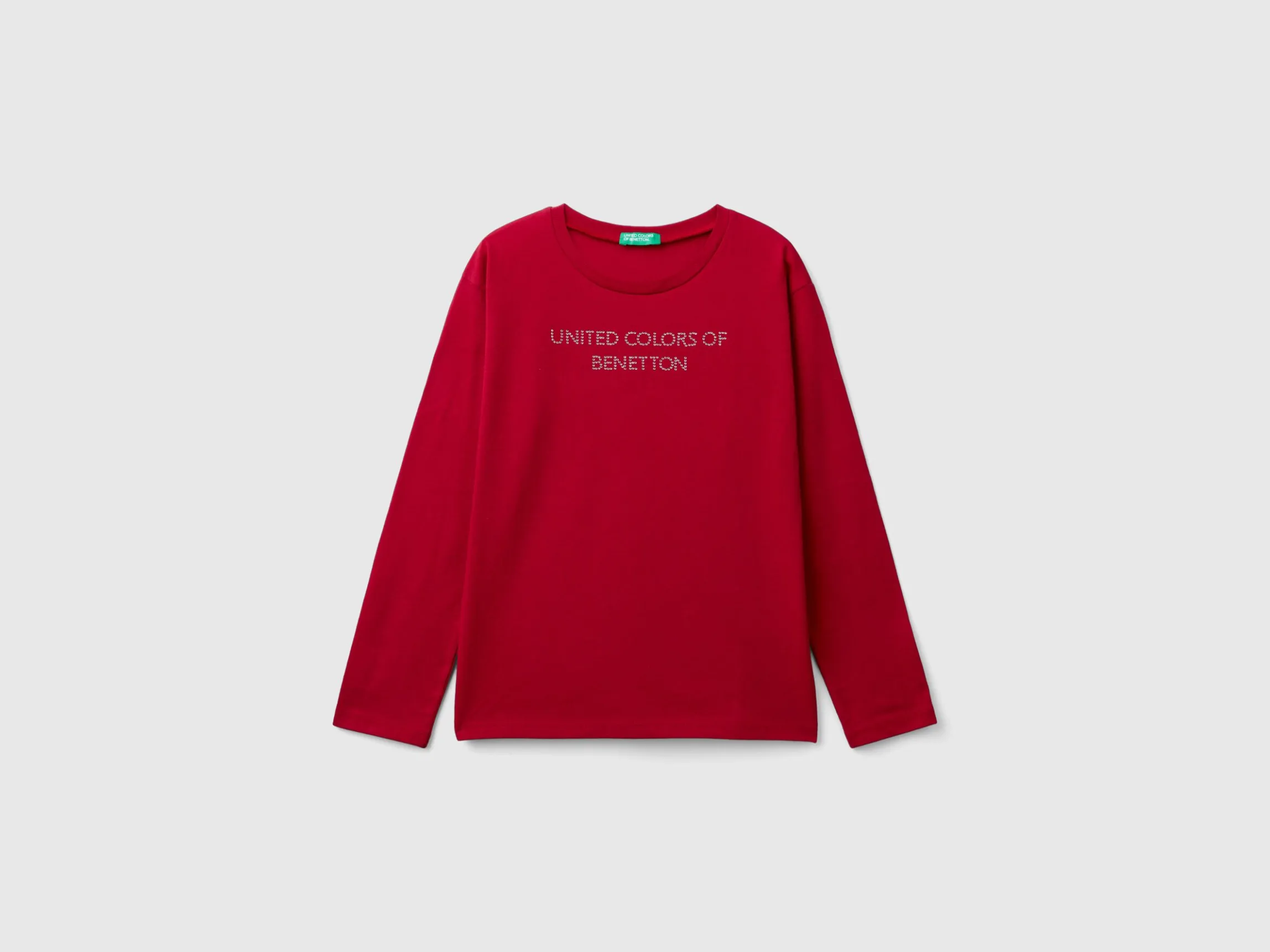 T-shirt with rhinestone logo