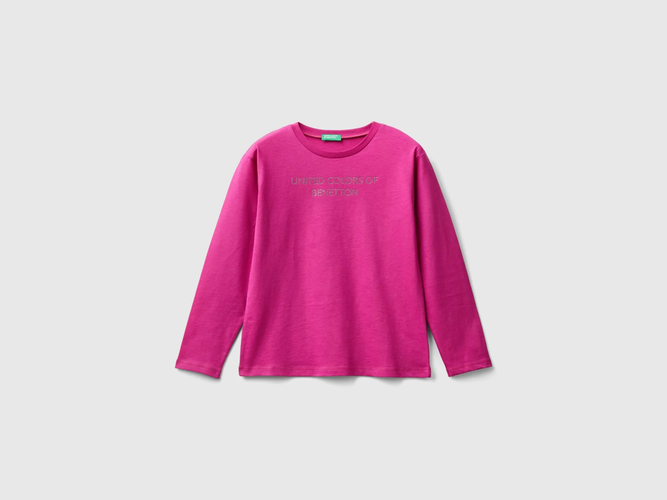 T-shirt with rhinestone logo