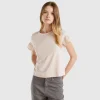 T-shirt with ruffled sleeves