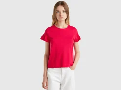 T-shirt with ruffled sleeves