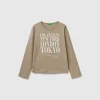 T-shirt with slogan print