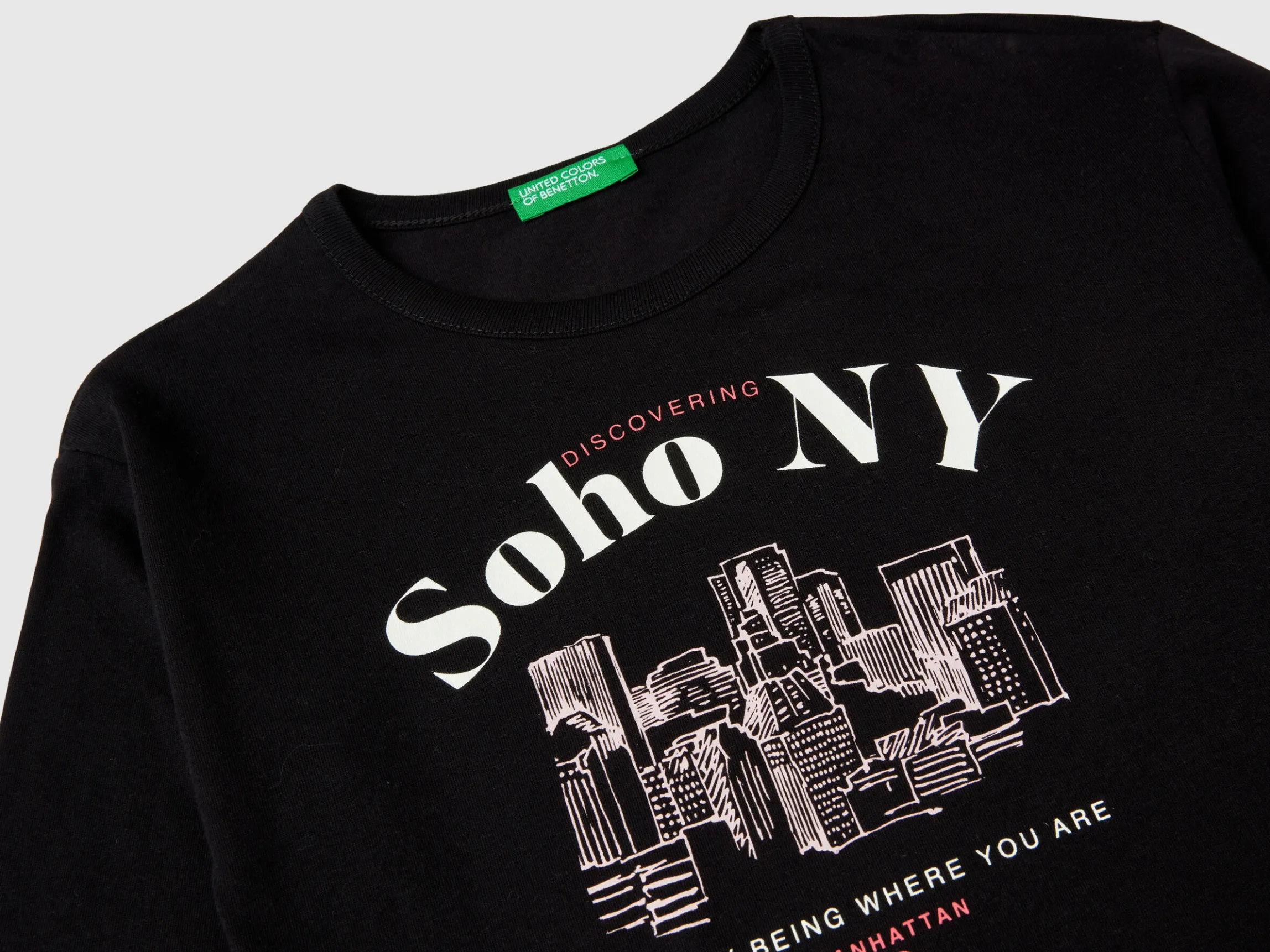 T-shirt with slogan print