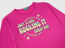 T-shirt with slogan print