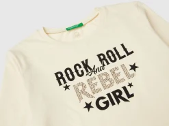 T-shirt with stud applique