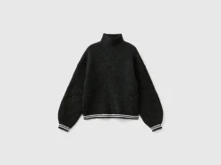 Turtle neck sweater in wool blend