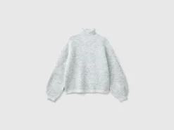 Turtle neck sweater in wool blend
