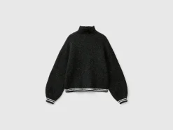 Turtle neck sweater in wool blend