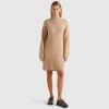Turtleneck dress in wool blend