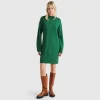 Turtleneck dress in wool blend