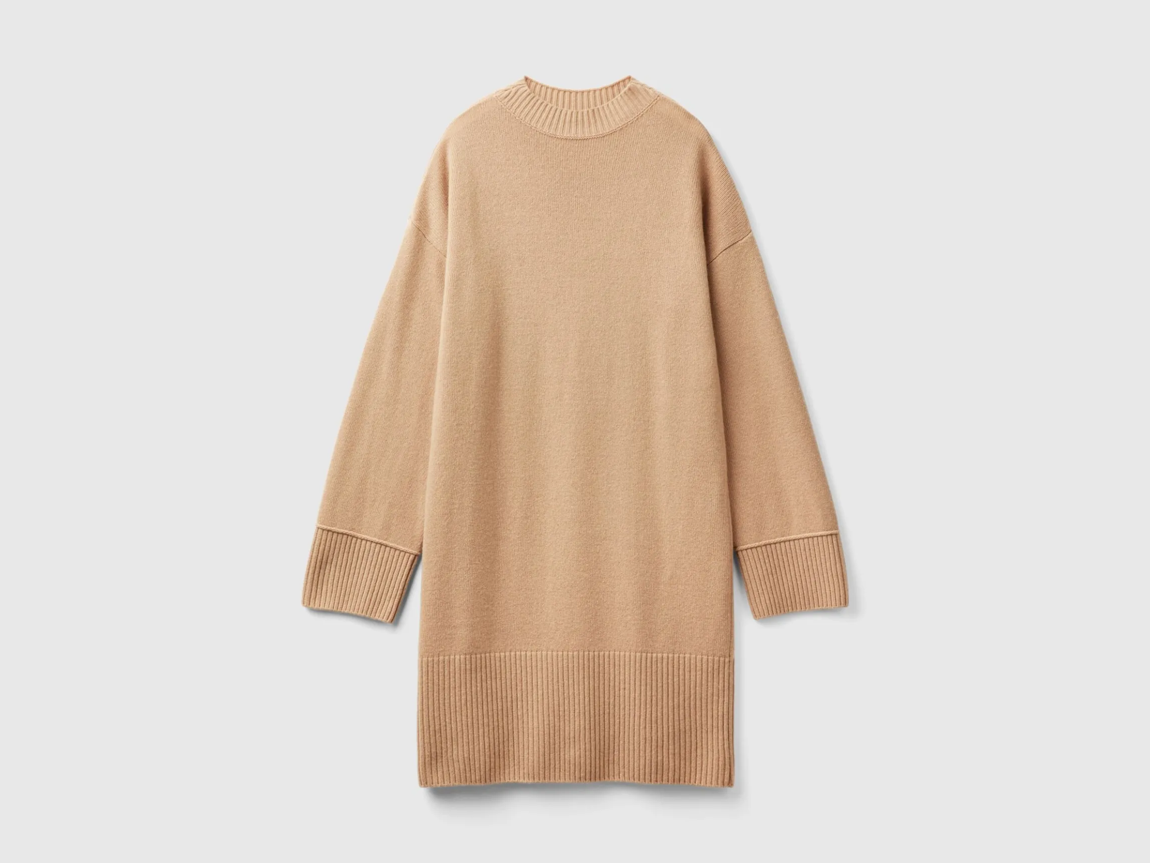 Turtleneck dress in wool blend
