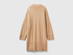 Turtleneck dress in wool blend