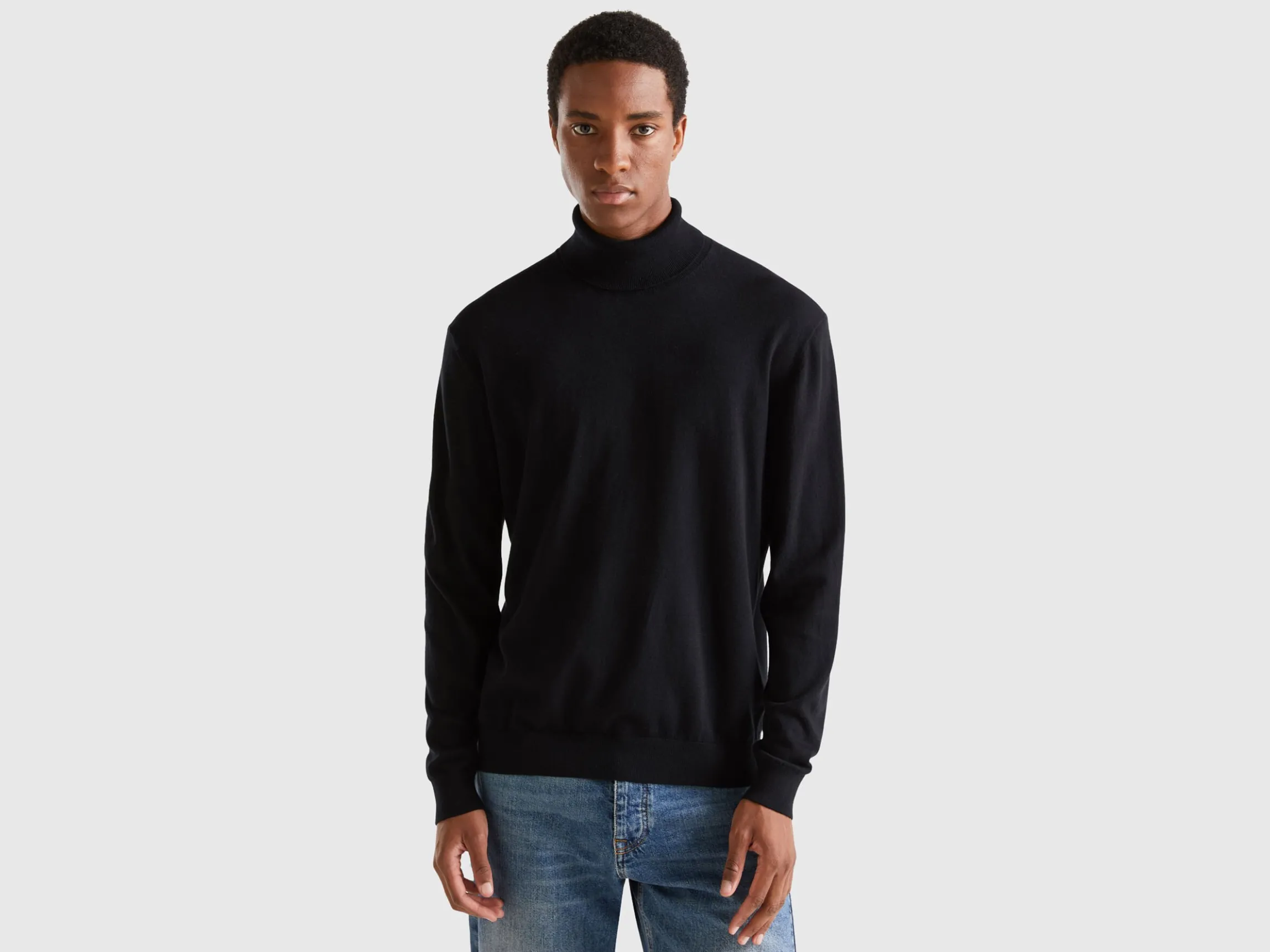Turtleneck in lightweight cotton blend