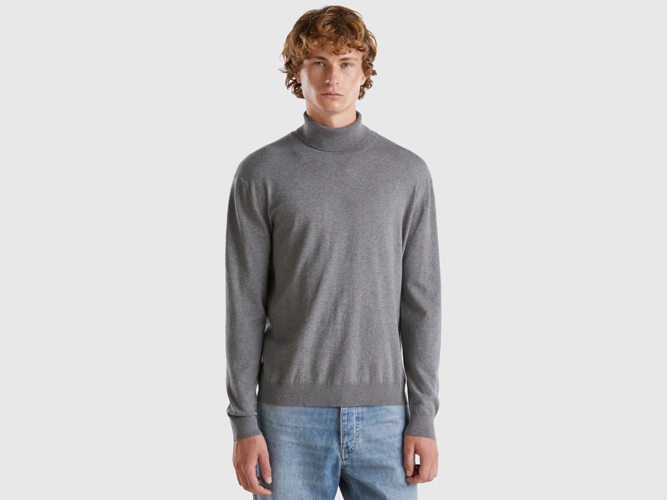 Turtleneck in lightweight cotton blend