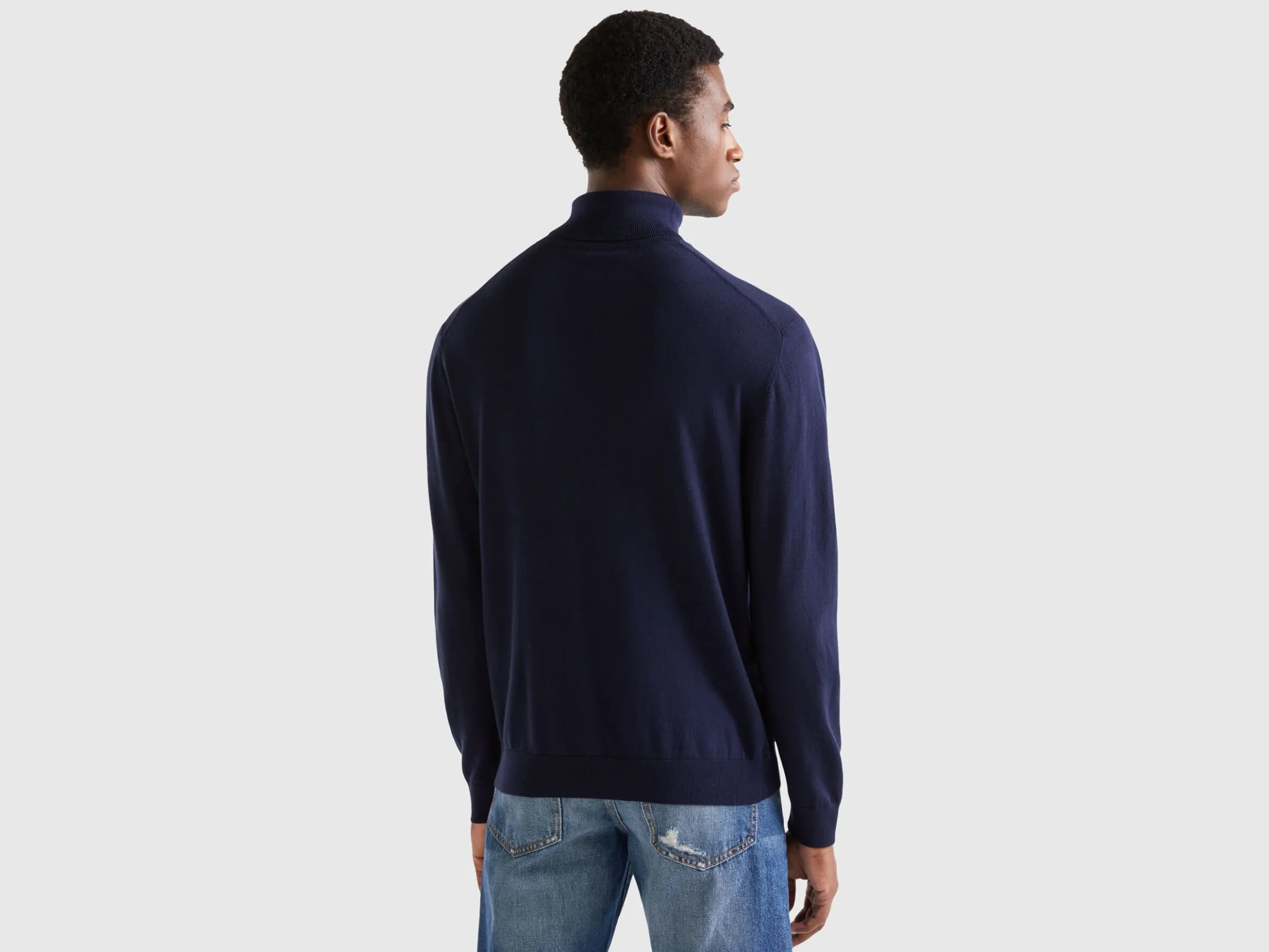 Turtleneck in lightweight cotton blend