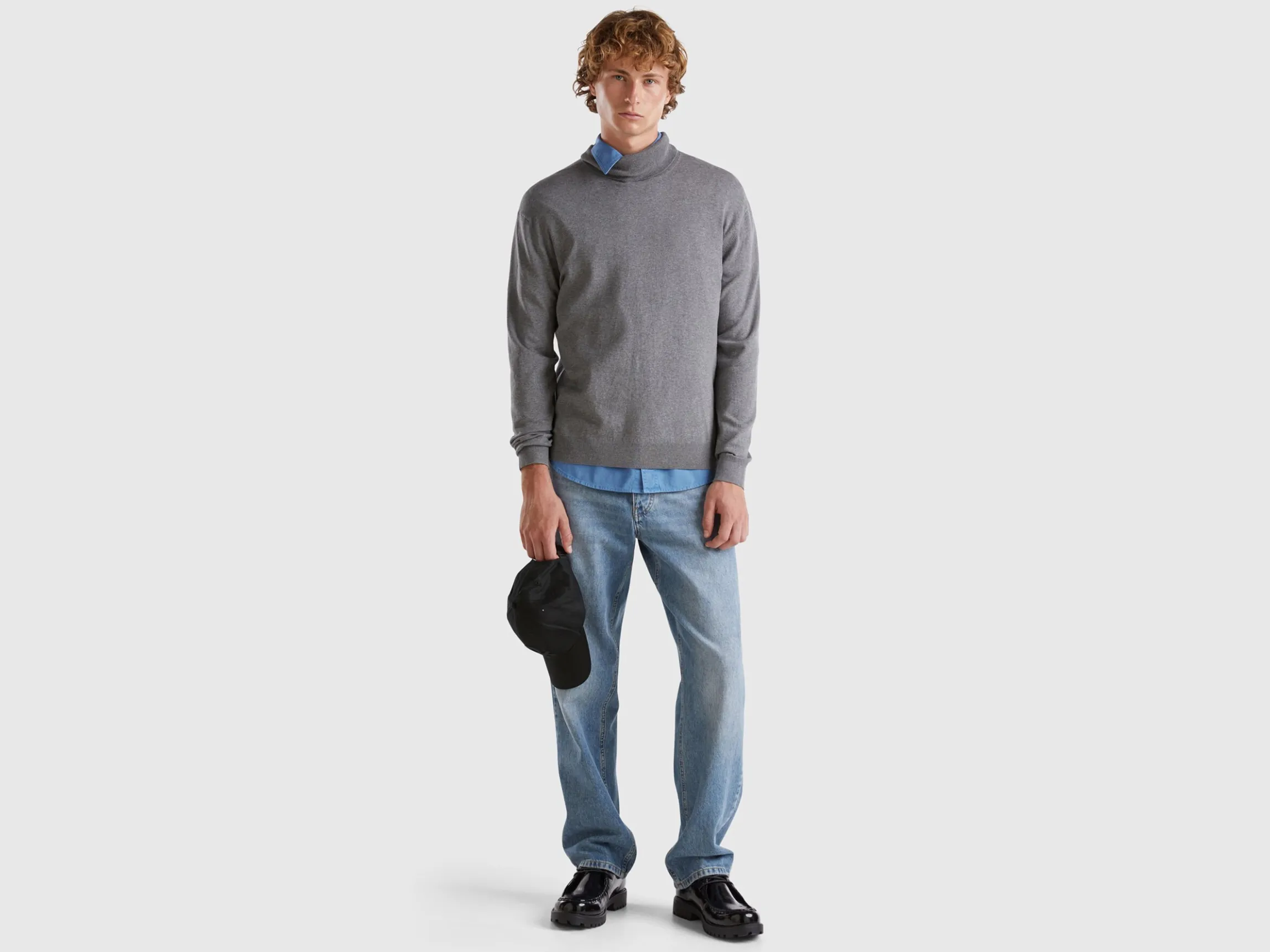 Turtleneck in lightweight cotton blend