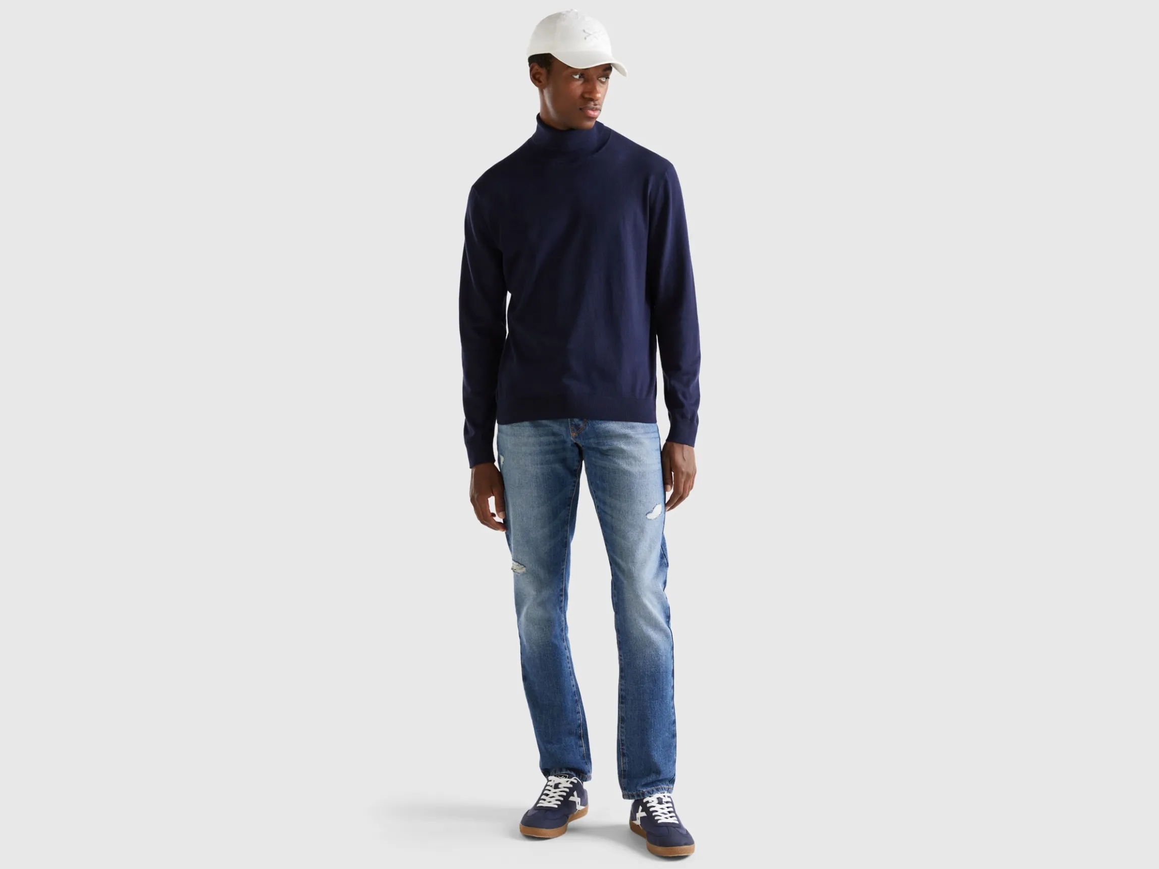 Turtleneck in lightweight cotton blend