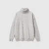 Turtleneck sweater in cashmere and wool blend