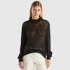 Turtleneck sweater in mohair blend