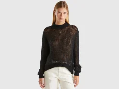 Turtleneck sweater in mohair blend