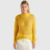 Turtleneck sweater in mohair blend