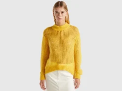 Turtleneck sweater in mohair blend