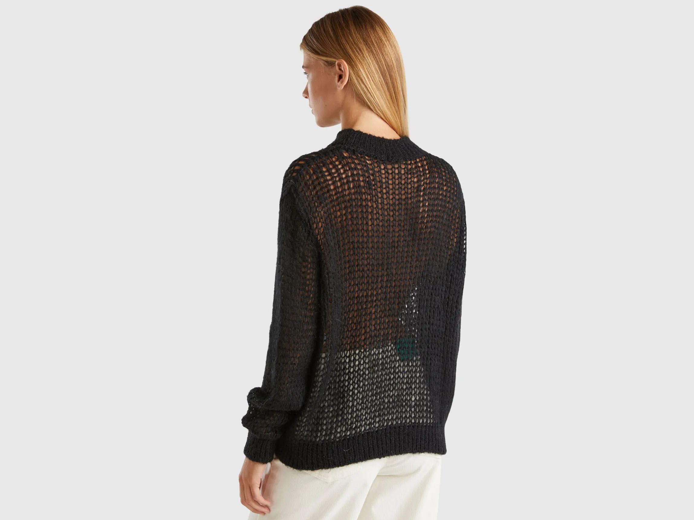 Turtleneck sweater in mohair blend