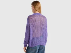 Turtleneck sweater in mohair blend