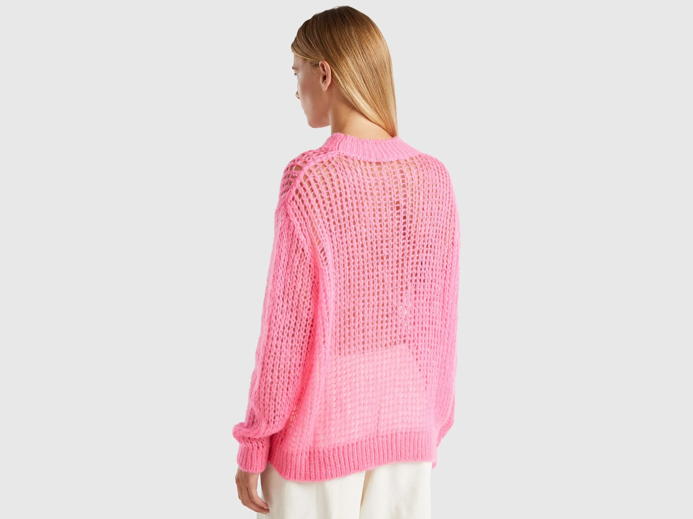 Turtleneck sweater in mohair blend