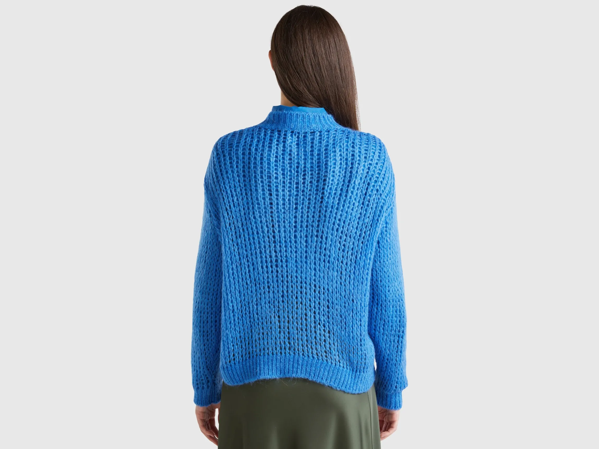 Turtleneck sweater in mohair blend
