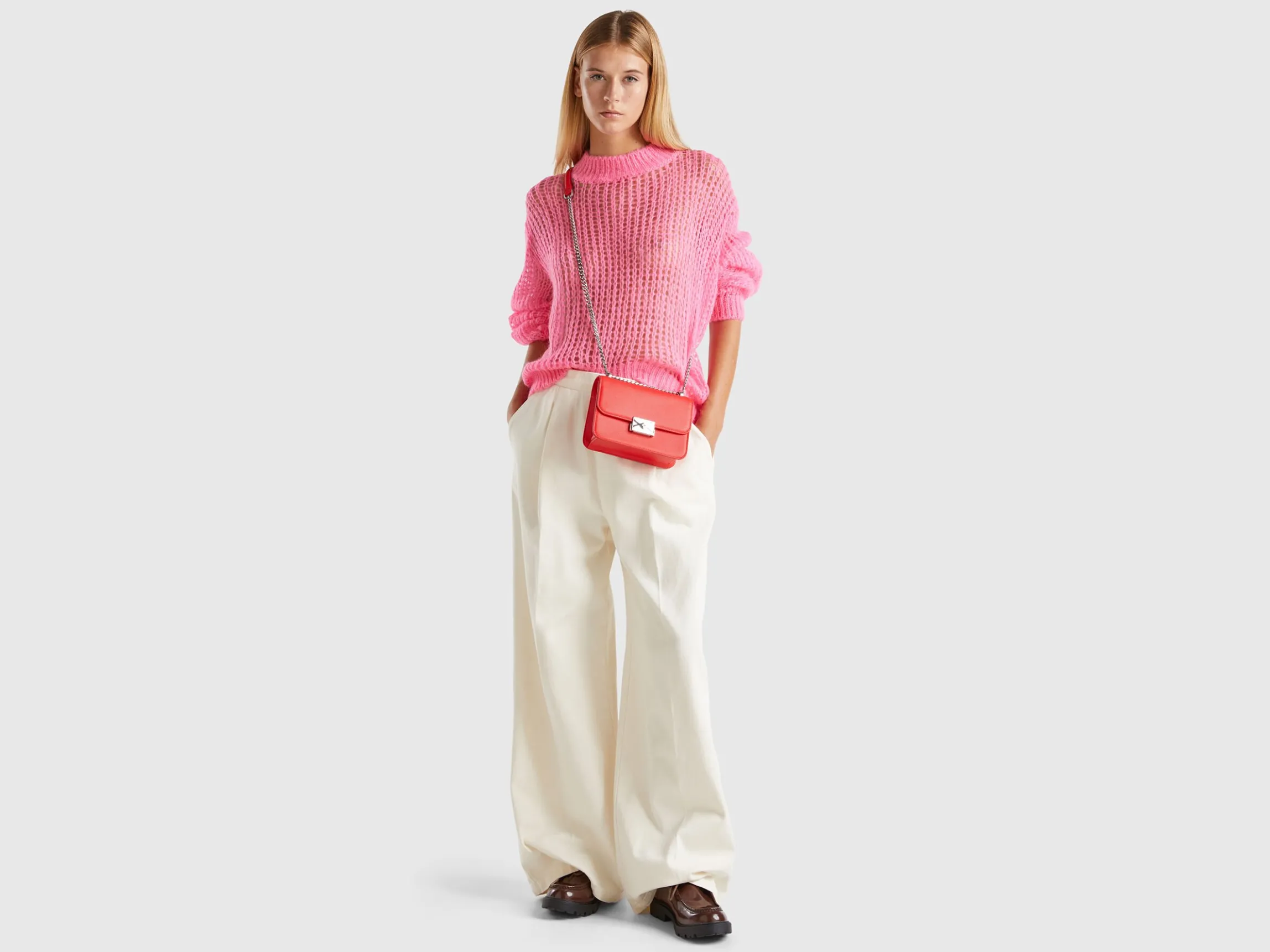 Turtleneck sweater in mohair blend