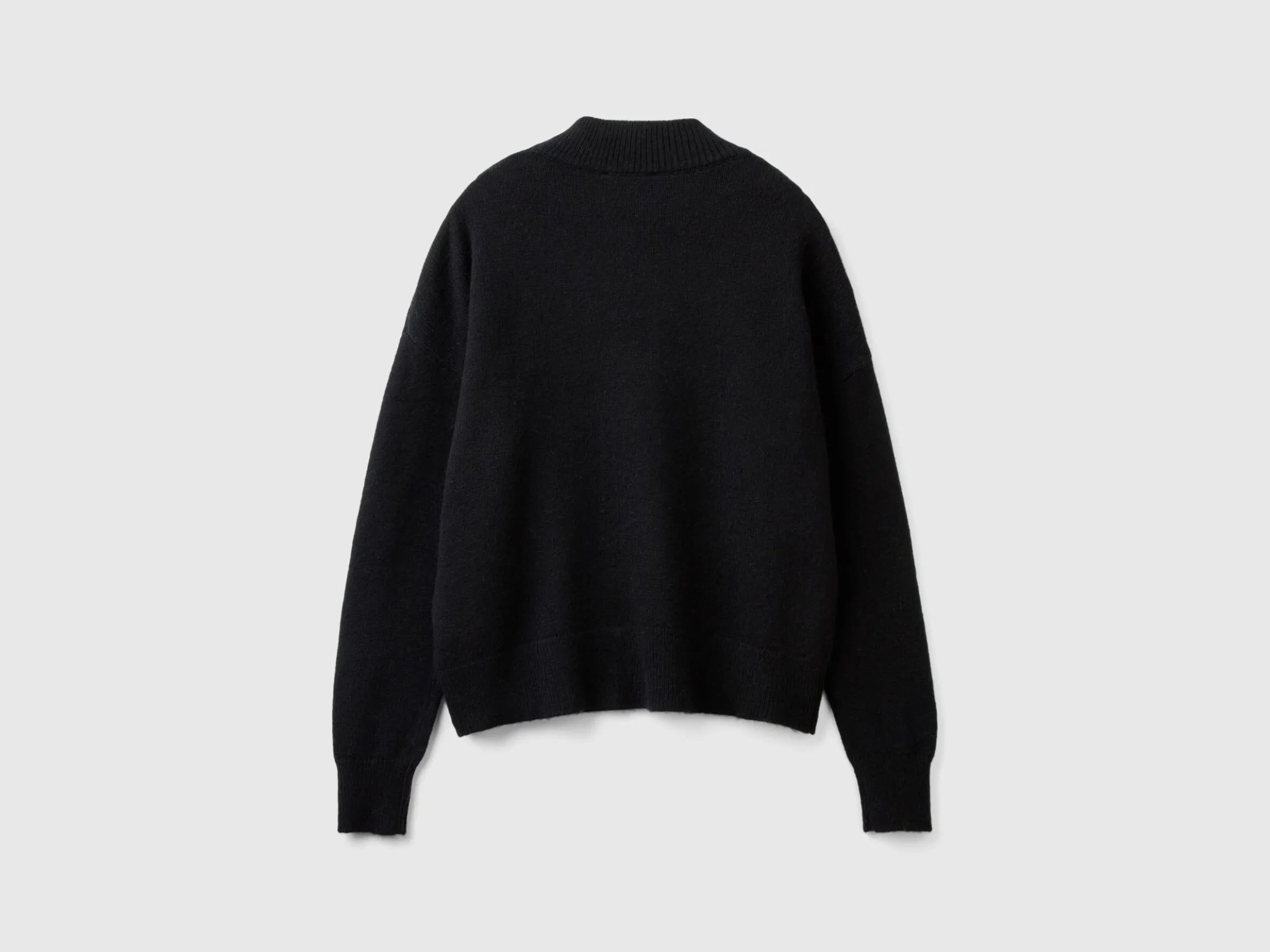 Turtleneck sweater with rhinestones
