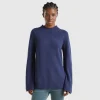Turtleneck sweater with slits