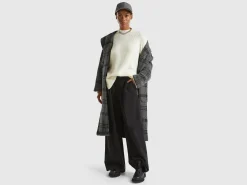Turtleneck sweater with slits