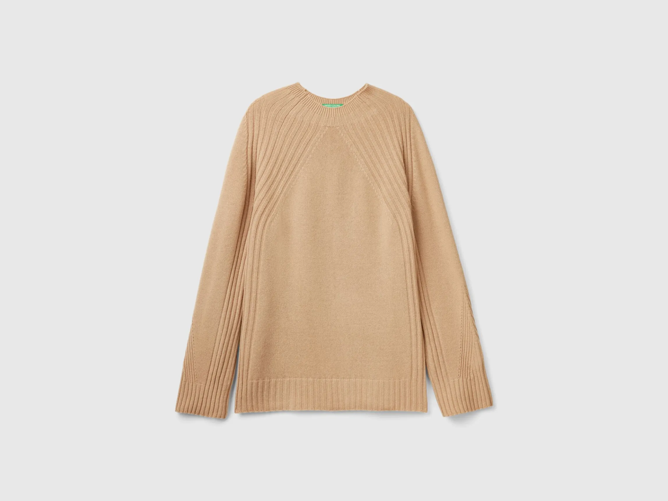 Turtleneck sweater with slits