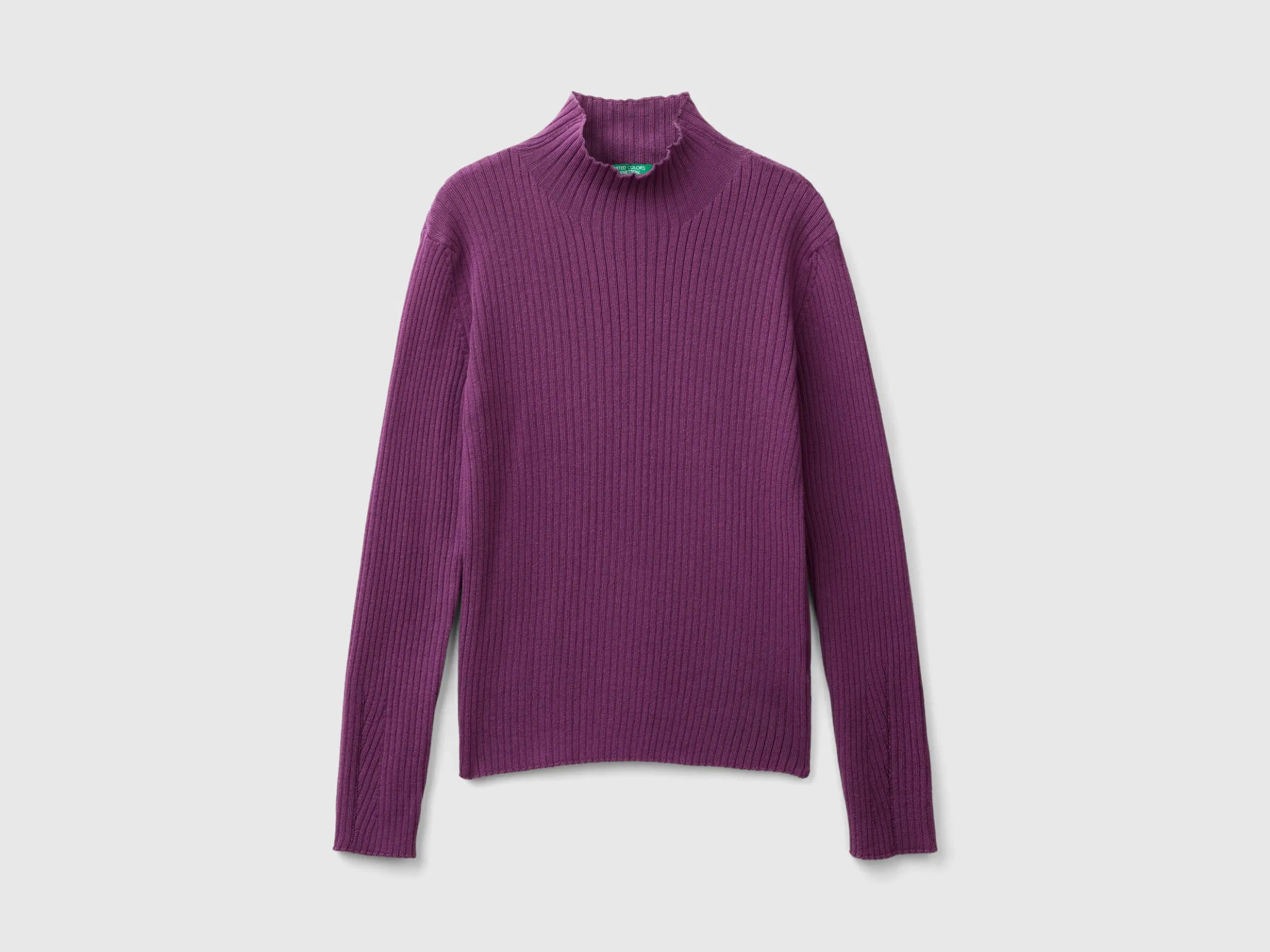 Turtleneck t-shirt in cotton blend