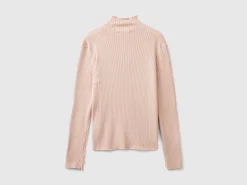 Turtleneck t-shirt in cotton blend