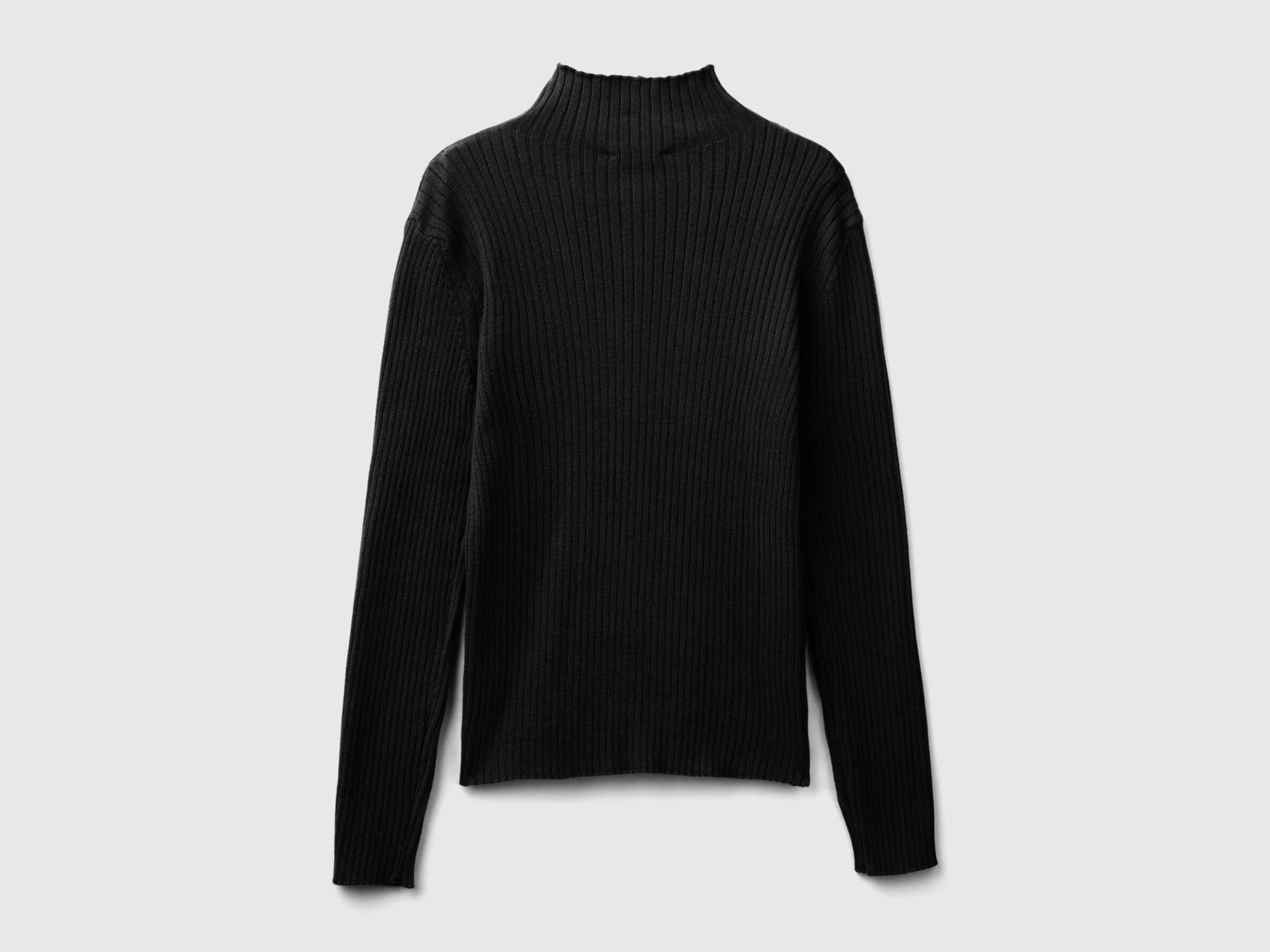 Turtleneck t-shirt in cotton blend