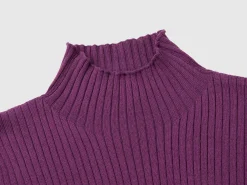 Turtleneck t-shirt in cotton blend