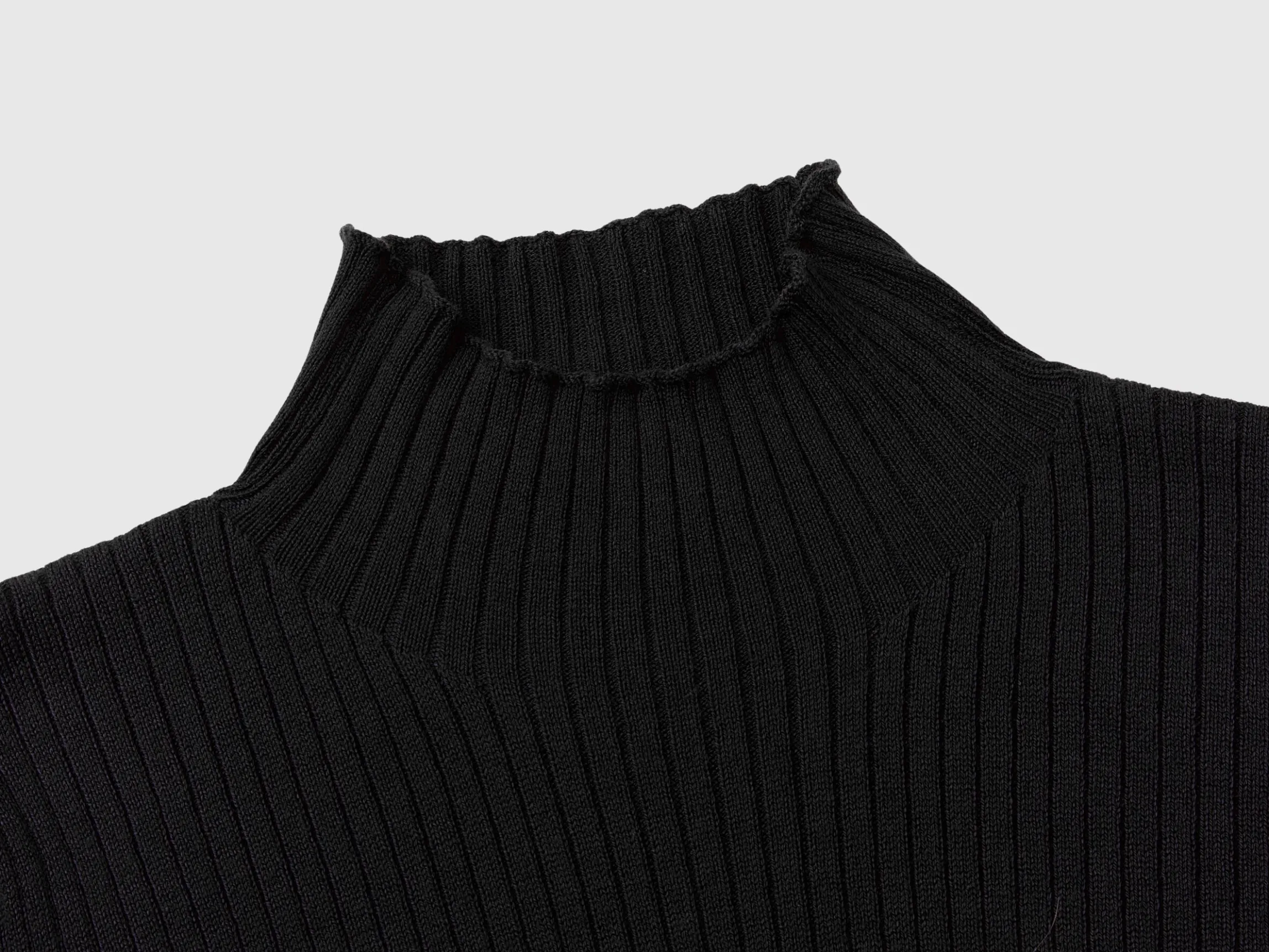 Turtleneck t-shirt in cotton blend