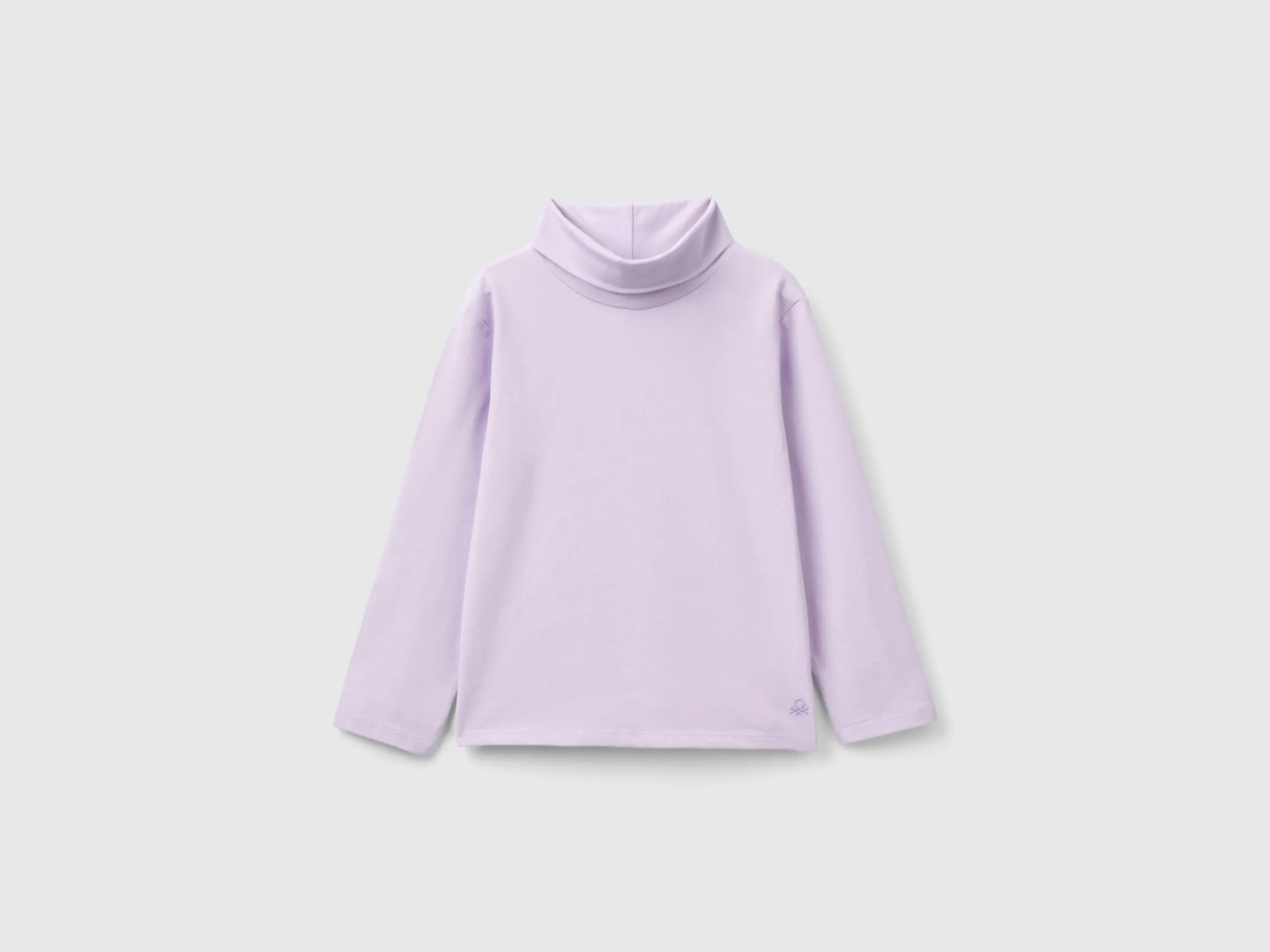 Turtleneck t-shirt in stretch cotton