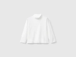 Turtleneck t-shirt in stretch cotton