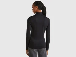 Turtleneck t-shirt in stretch viscose