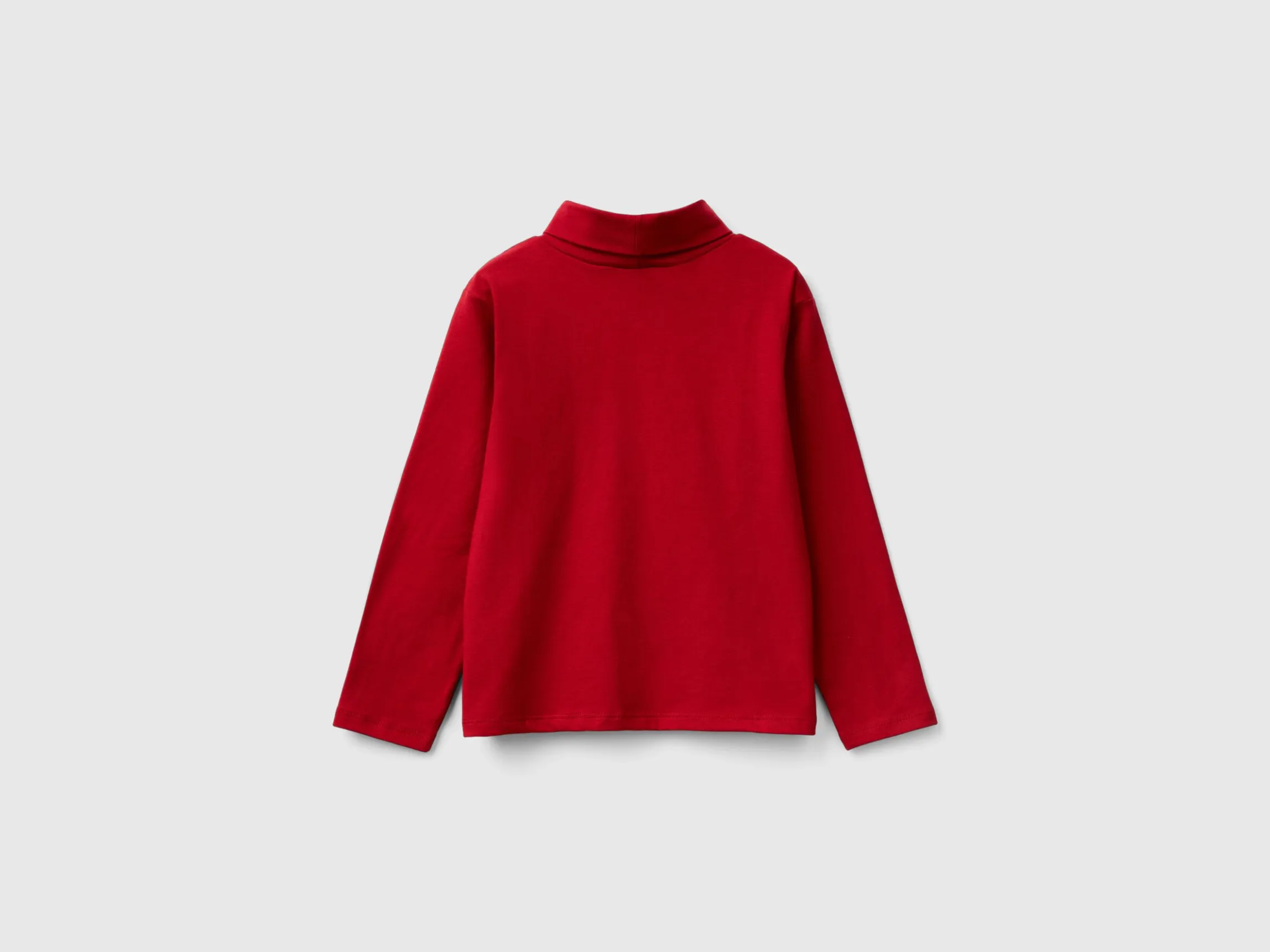 Turtleneck t-shirt in stretch cotton